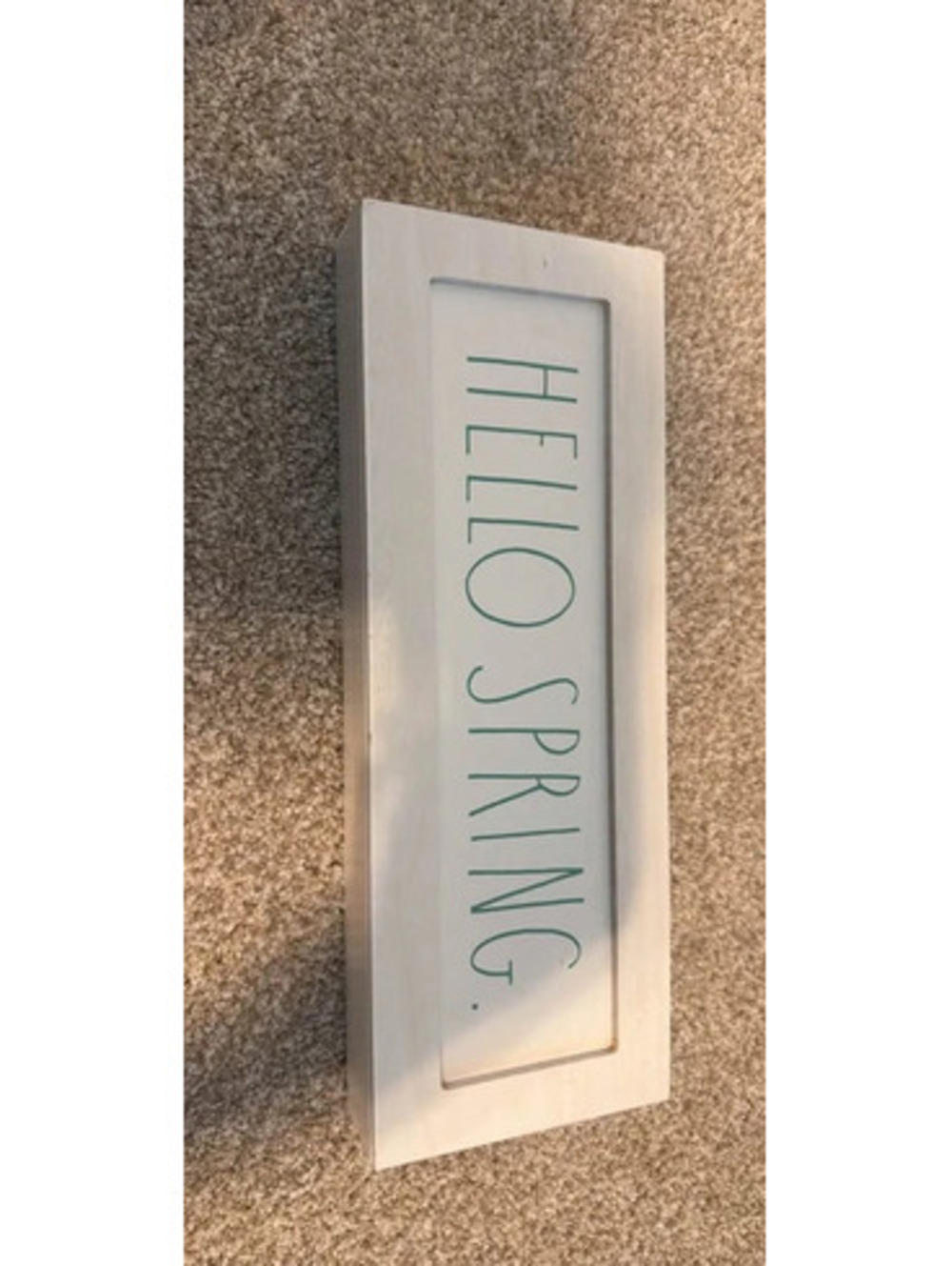 Rae Dunn Hello Spring Wooden Block Sign